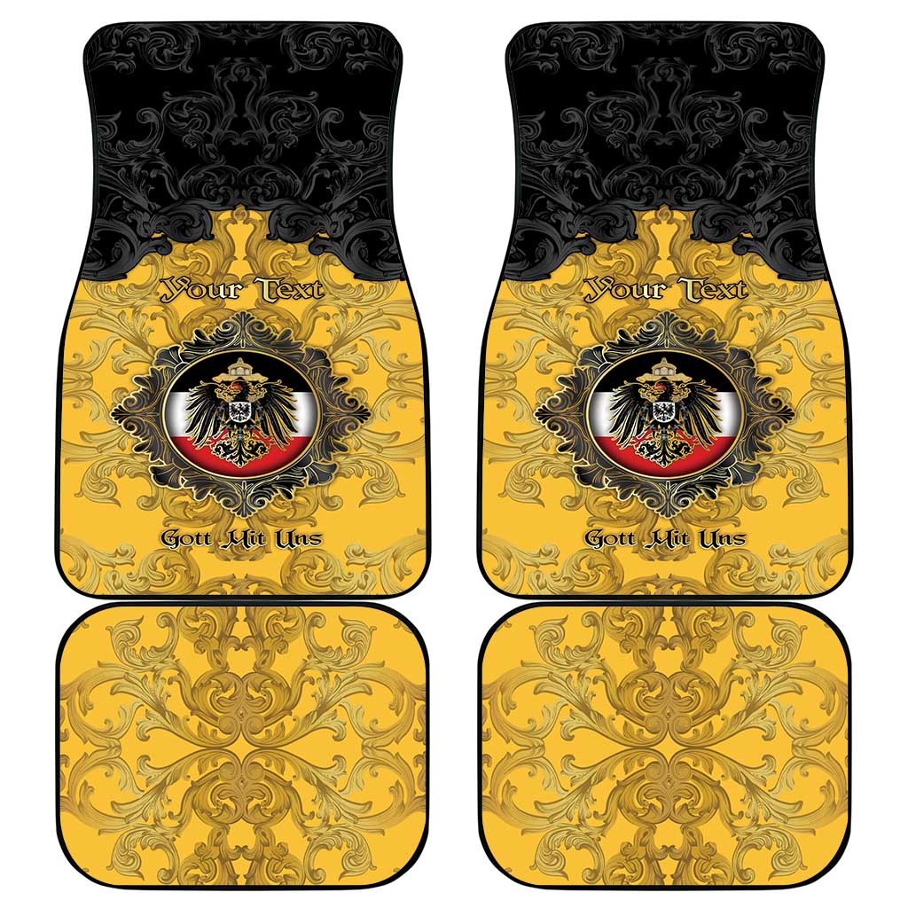Personalized German Empire Car Mats Imperial Black Eagle With Baroque Patterns - Wonder Print Shop