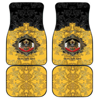Personalized German Empire Car Mats Imperial Black Eagle With Baroque Patterns - Wonder Print Shop