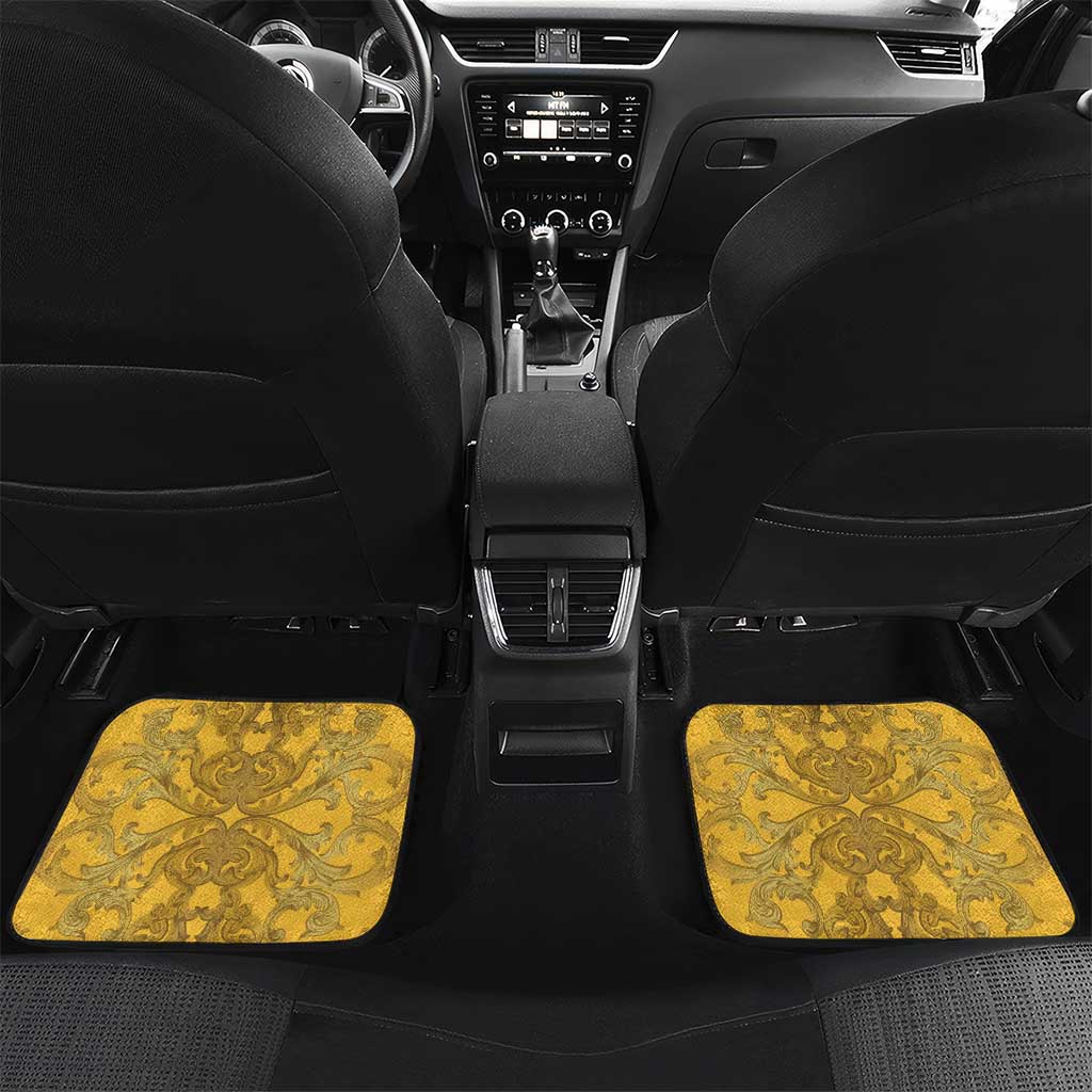 Personalized German Empire Car Mats Imperial Black Eagle With Baroque Patterns - Wonder Print Shop