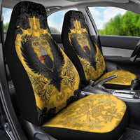 German Empire Car Seat Cover Imperial Black Eagle With Baroque Patterns - Wonder Print Shop