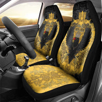 German Empire Car Seat Cover Imperial Black Eagle With Baroque Patterns - Wonder Print Shop