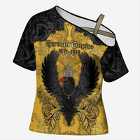 Personalized German Empire Cross Shoulder Shirt Imperial Black Eagle With Baroque Patterns - Wonder Print Shop