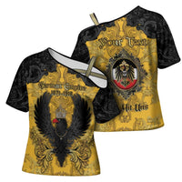 Personalized German Empire Cross Shoulder Shirt Imperial Black Eagle With Baroque Patterns - Wonder Print Shop