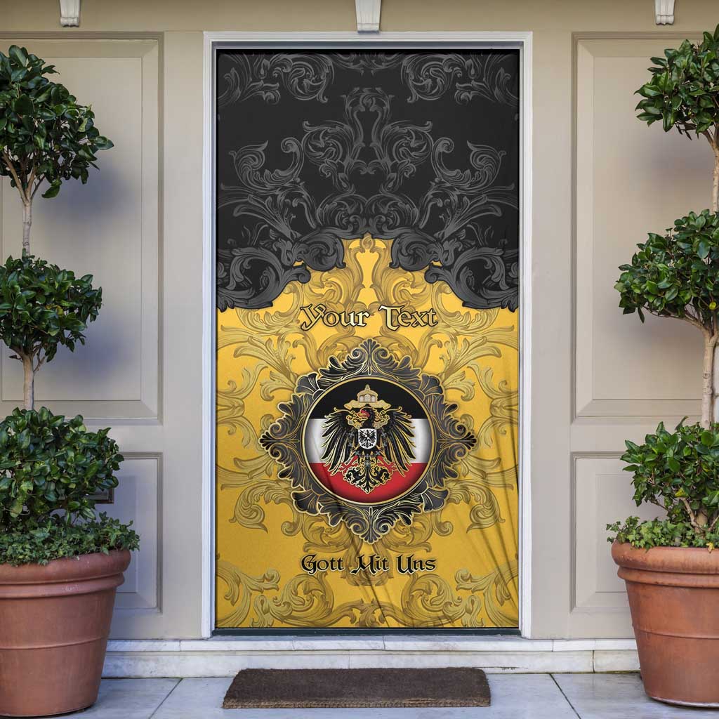 Personalized German Empire Door Cover Imperial Black Eagle With Baroque Patterns - Wonder Print Shop