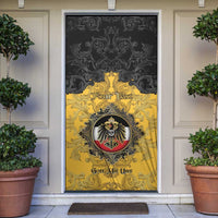 Personalized German Empire Door Cover Imperial Black Eagle With Baroque Patterns - Wonder Print Shop