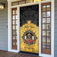 Personalized German Empire Door Cover Imperial Black Eagle With Baroque Patterns - Wonder Print Shop