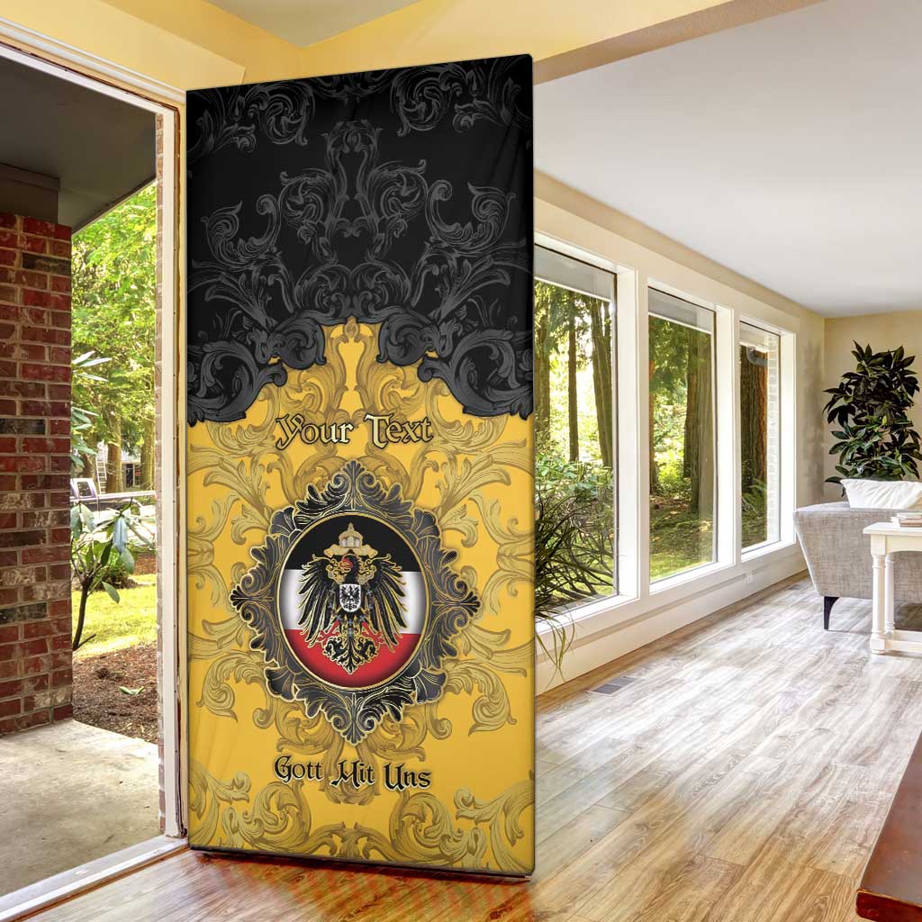 Personalized German Empire Door Cover Imperial Black Eagle With Baroque Patterns - Wonder Print Shop