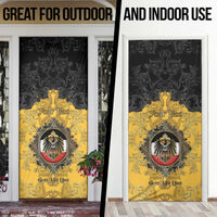 Personalized German Empire Door Cover Imperial Black Eagle With Baroque Patterns - Wonder Print Shop