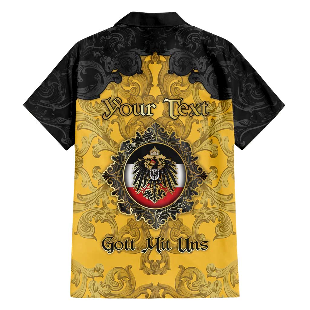 Personalized German Empire Family Matching Long Sleeve Bodycon Dress and Hawaiian Shirt Imperial Black Eagle With Baroque Patterns - Wonder Print Shop