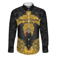 Personalized German Empire Family Matching Long Sleeve Bodycon Dress and Hawaiian Shirt Imperial Black Eagle With Baroque Patterns - Wonder Print Shop