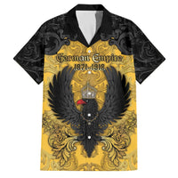 Personalized German Empire Family Matching Off Shoulder Maxi Dress and Hawaiian Shirt Imperial Black Eagle With Baroque Patterns - Wonder Print Shop