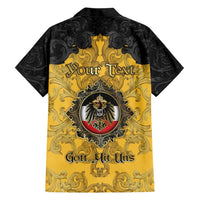 Personalized German Empire Family Matching Off Shoulder Maxi Dress and Hawaiian Shirt Imperial Black Eagle With Baroque Patterns - Wonder Print Shop
