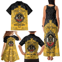Personalized German Empire Family Matching Tank Maxi Dress and Hawaiian Shirt Imperial Black Eagle With Baroque Patterns - Wonder Print Shop
