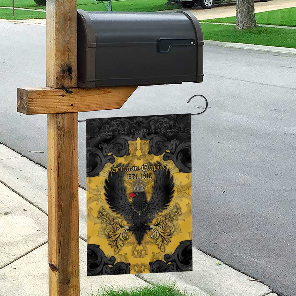 German Empire Garden Flag Imperial Black Eagle With Baroque Patterns - Wonder Print Shop
