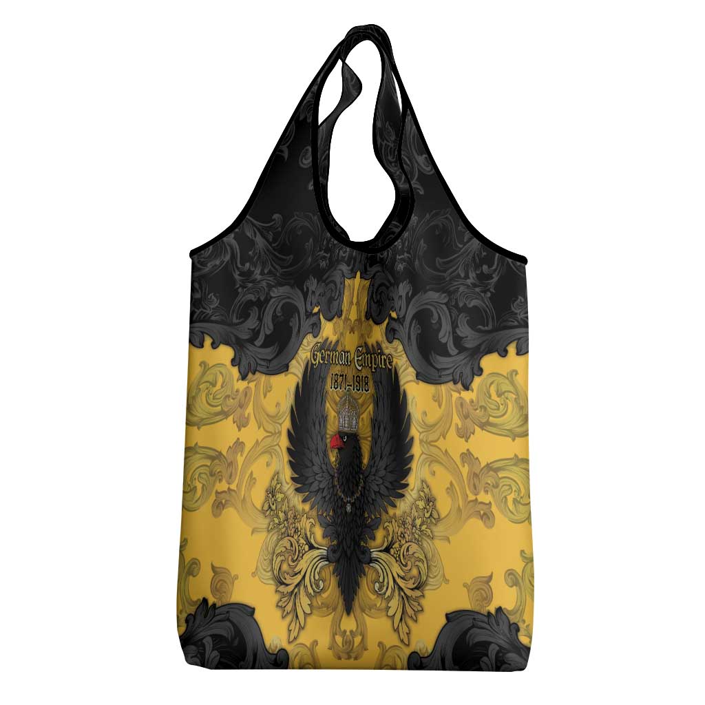 German Empire Grocery Bag Imperial Black Eagle With Baroque Patterns - Wonder Print Shop