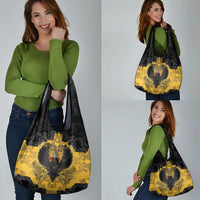 German Empire Grocery Bag Imperial Black Eagle With Baroque Patterns - Wonder Print Shop