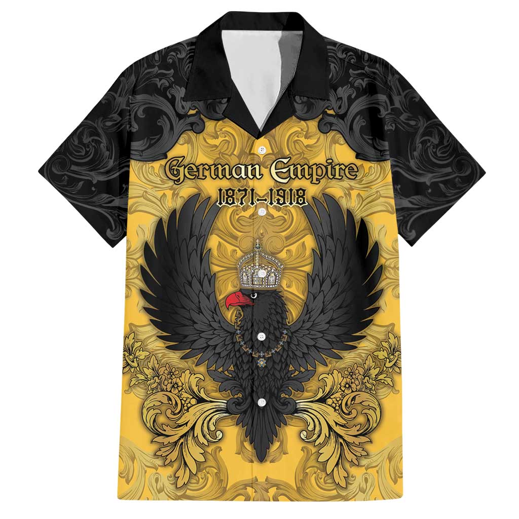 Personalized German Empire Hawaiian Shirt Imperial Black Eagle With Baroque Patterns - Wonder Print Shop