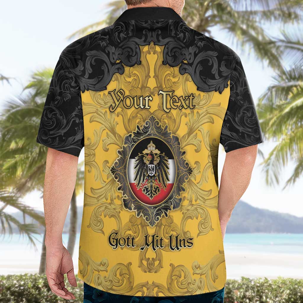 Personalized German Empire Hawaiian Shirt Imperial Black Eagle With Baroque Patterns - Wonder Print Shop