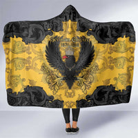 German Empire Hooded Blanket Imperial Black Eagle With Baroque Patterns - Wonder Print Shop