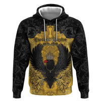 Personalized German Empire Hoodie Imperial Black Eagle With Baroque Patterns - Wonder Print Shop