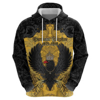 Personalized German Empire Hoodie Imperial Black Eagle With Baroque Patterns - Wonder Print Shop