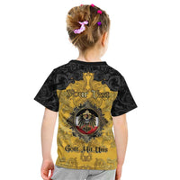 Personalized German Empire Kid T Shirt Imperial Black Eagle With Baroque Patterns - Wonder Print Shop
