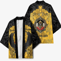 Personalized German Empire Kimono Imperial Black Eagle With Baroque Patterns - Wonder Print Shop