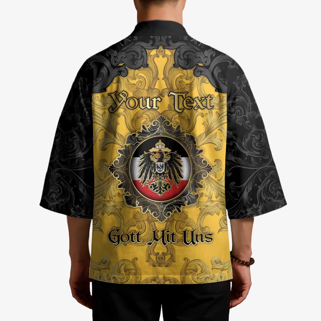 Personalized German Empire Kimono Imperial Black Eagle With Baroque Patterns - Wonder Print Shop