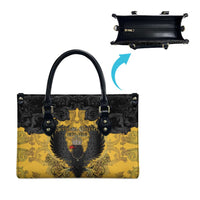 German Empire Leather Bag Imperial Black Eagle With Baroque Patterns - Wonder Print Shop