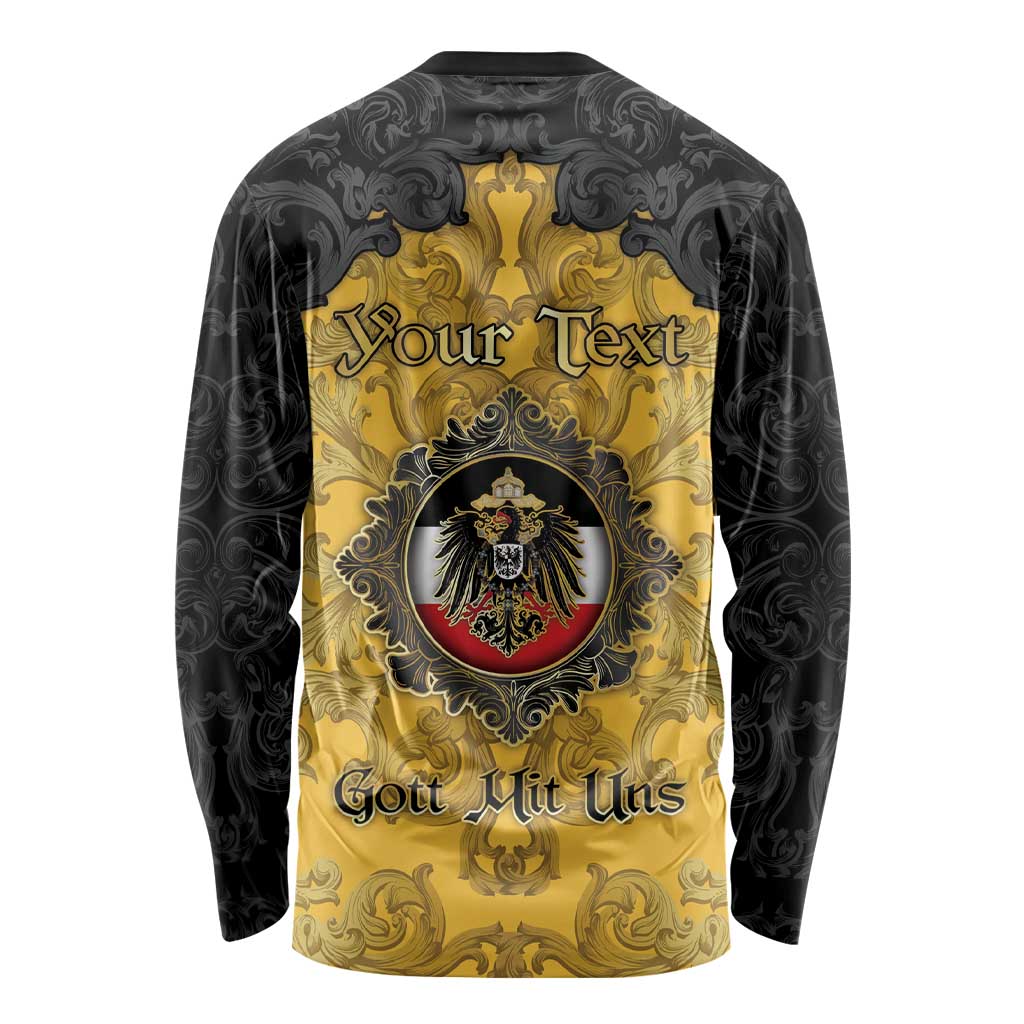 Personalized German Empire Long Sleeve Shirt Imperial Black Eagle With Baroque Patterns - Wonder Print Shop