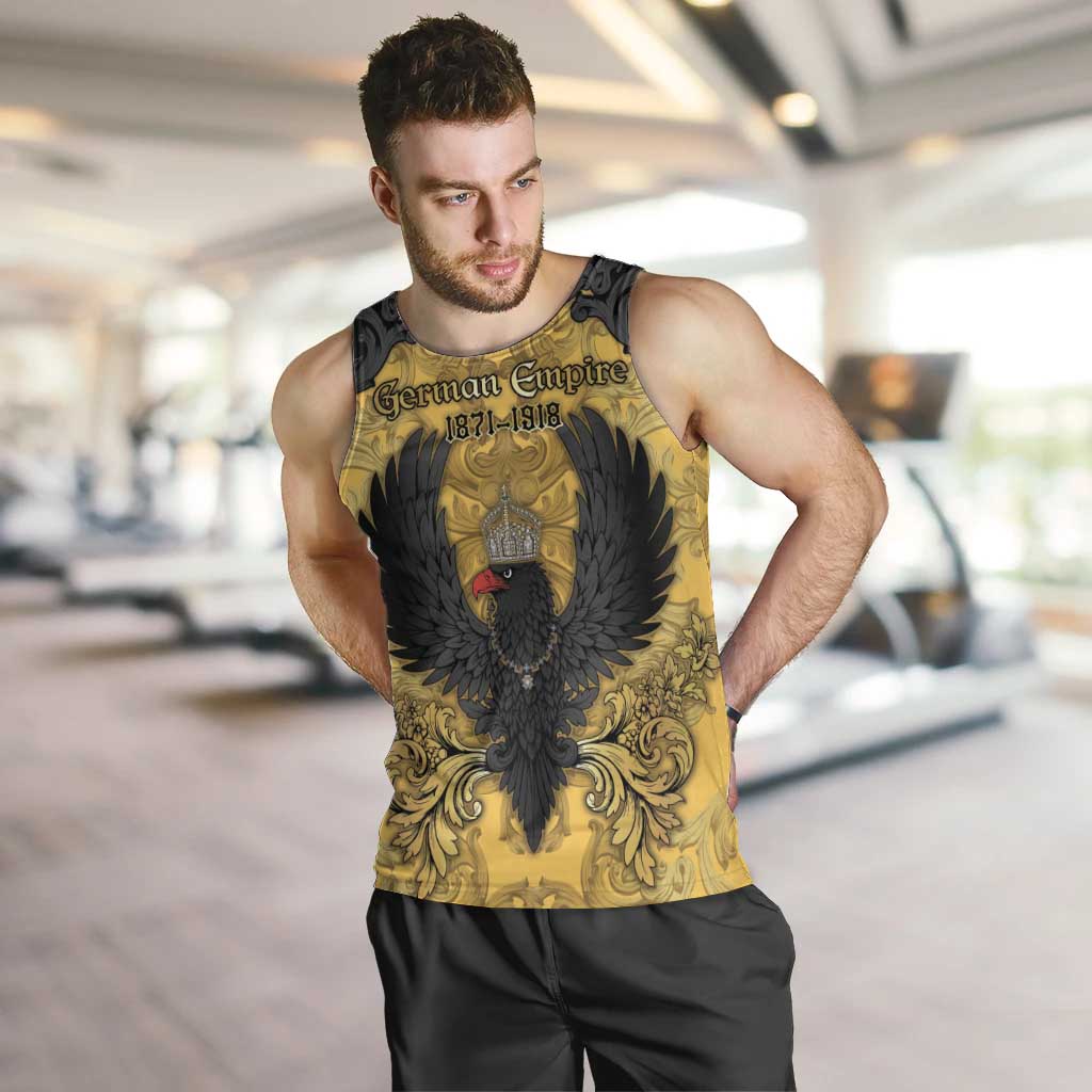 Personalized German Empire Men Tank Top Imperial Black Eagle With Baroque Patterns - Wonder Print Shop