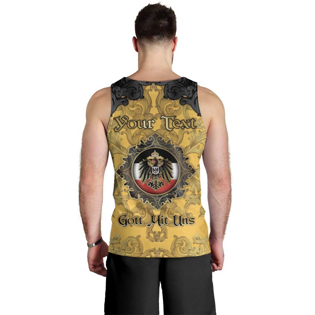 Personalized German Empire Men Tank Top Imperial Black Eagle With Baroque Patterns - Wonder Print Shop