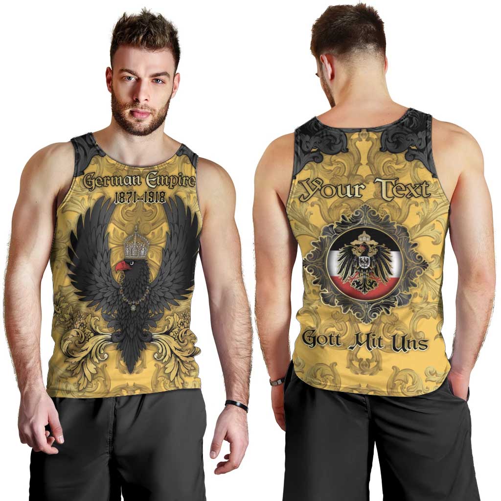 Personalized German Empire Men Tank Top Imperial Black Eagle With Baroque Patterns - Wonder Print Shop