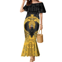 Personalized German Empire Mermaid Dress Imperial Black Eagle With Baroque Patterns - Wonder Print Shop