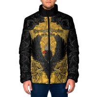 Personalized German Empire Padded Jacket Imperial Black Eagle With Baroque Patterns - Wonder Print Shop