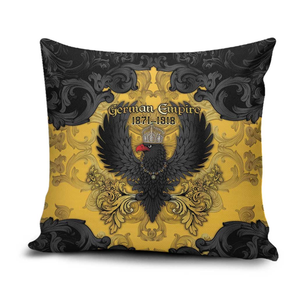 German Empire Pillow Cover Imperial Black Eagle With Baroque Patterns - Wonder Print Shop