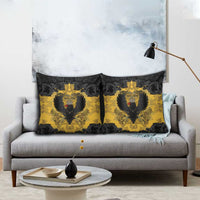 German Empire Pillow Cover Imperial Black Eagle With Baroque Patterns - Wonder Print Shop