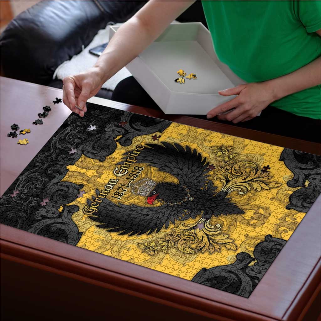 German Empire Puzzle Imperial Black Eagle With Baroque Patterns - Wonder Print Shop