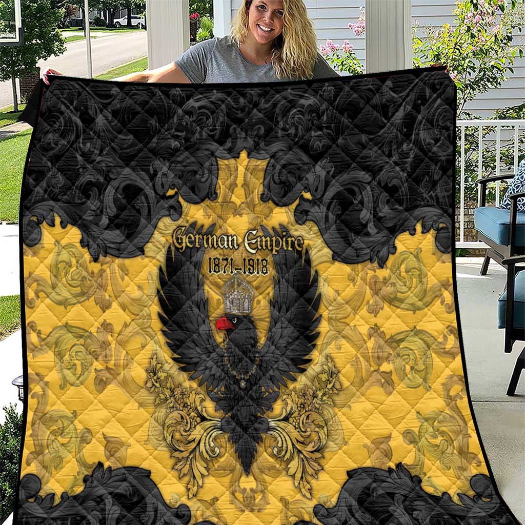German Empire Quilt Imperial Black Eagle With Baroque Patterns - Wonder Print Shop