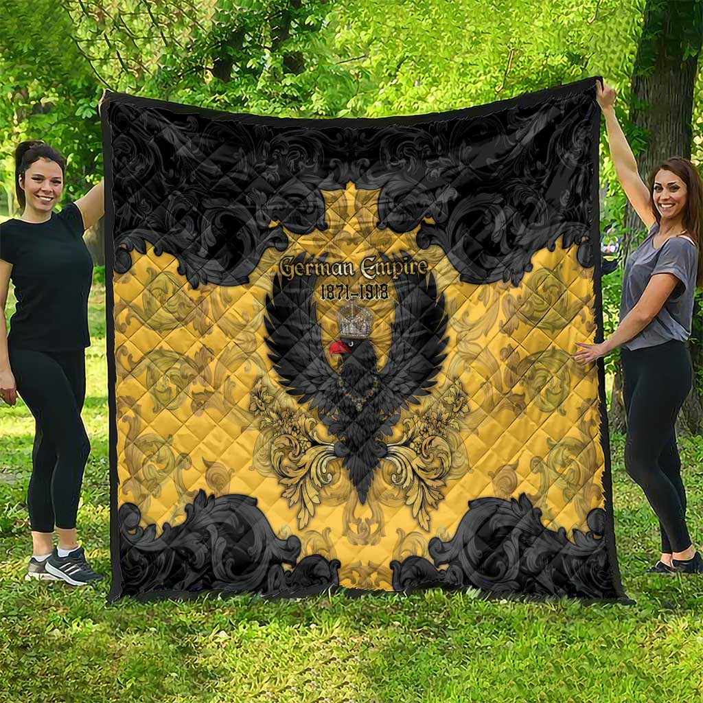 German Empire Quilt Imperial Black Eagle With Baroque Patterns - Wonder Print Shop