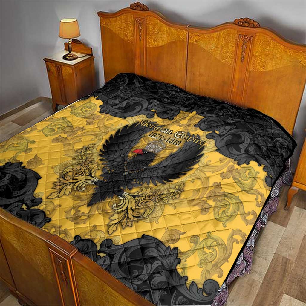 German Empire Quilt Imperial Black Eagle With Baroque Patterns - Wonder Print Shop