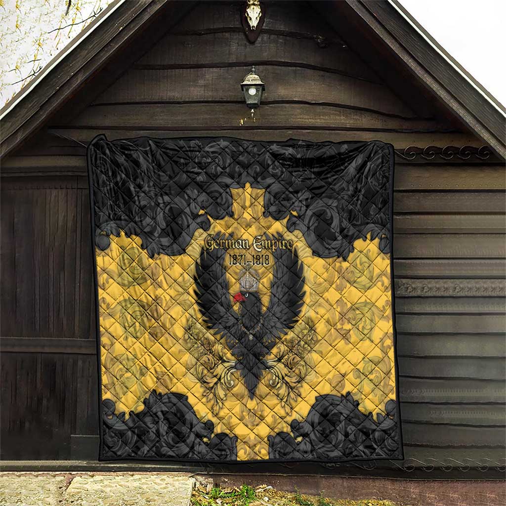 German Empire Quilt Imperial Black Eagle With Baroque Patterns - Wonder Print Shop