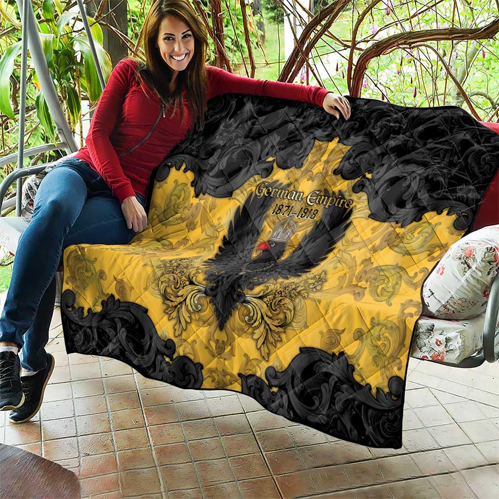 German Empire Quilt Imperial Black Eagle With Baroque Patterns - Wonder Print Shop