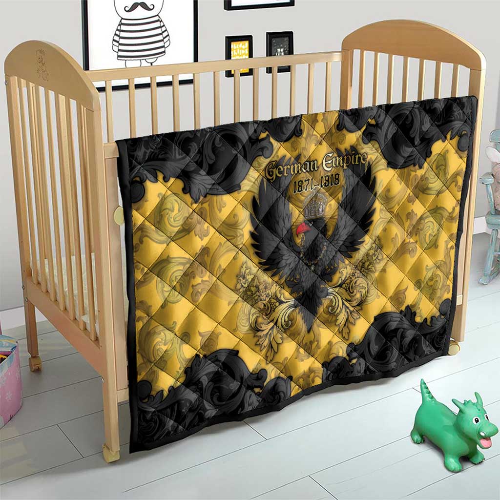 German Empire Quilt Imperial Black Eagle With Baroque Patterns - Wonder Print Shop