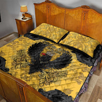 German Empire Quilt Bed Set Imperial Black Eagle With Baroque Patterns - Wonder Print Shop