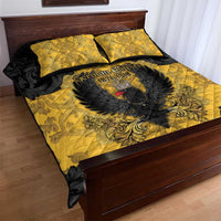 German Empire Quilt Bed Set Imperial Black Eagle With Baroque Patterns - Wonder Print Shop
