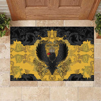 German Empire Rubber Doormat Imperial Black Eagle With Baroque Patterns - Wonder Print Shop