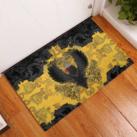 German Empire Rubber Doormat Imperial Black Eagle With Baroque Patterns - Wonder Print Shop