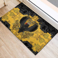 German Empire Rubber Doormat Imperial Black Eagle With Baroque Patterns - Wonder Print Shop