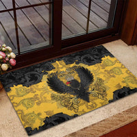 German Empire Rubber Doormat Imperial Black Eagle With Baroque Patterns - Wonder Print Shop